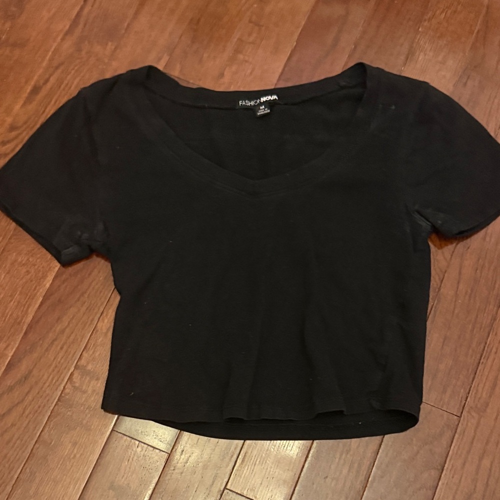 Fashion Nova Classic Black Crop Top